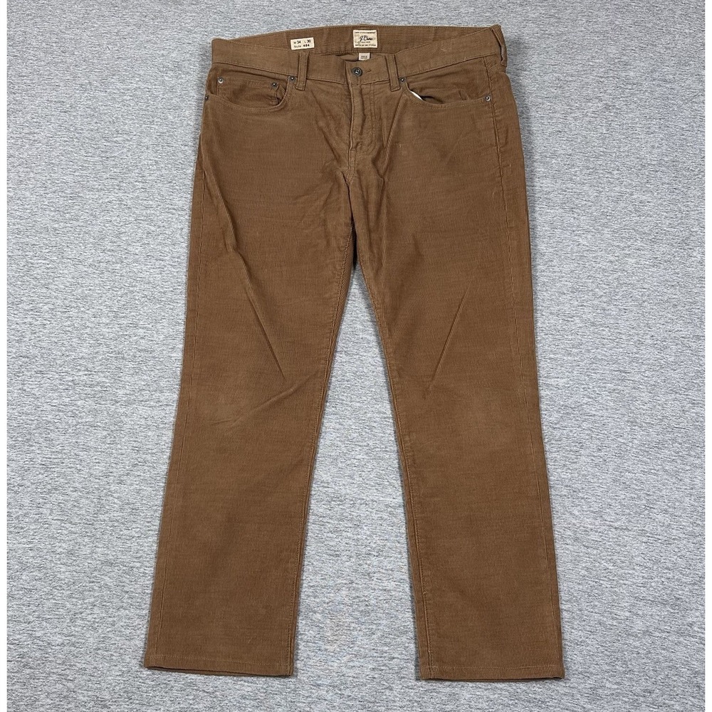 J. Crew Pants Mens 34x30 Tag (34x28 Fit) Brown Corduroy 484 Slim Preppy City